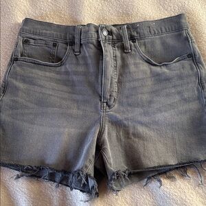 Madewell Charcoal high-rise denim Shorts